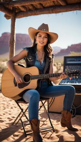 Gen AI recommend music that suits your taste or provide personalized music.,country song,countrygirl,country style,cowgirls,country-western dance,cowgirl,country,guitar,playing the guitar,cowboy hat,w