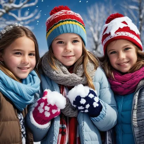 children's christmas photo shoot,christmas hats,snowflake background,christmas snowy background,christmas girls,gapkids