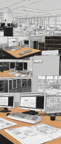 sketchup,wireframe graphics,layouts,working space,workstations,revit,workspaces,newsroom,wireframe,work space,office line art,workspace,roughs,worktable,typesetting,printing house,graphic design studio,unbuilt,phototypesetting,3d rendering,Illustration,Vector,Vector 10