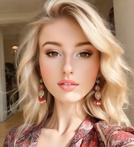 earrings,eurasian,realdoll,beautiful face,barbie,kimono,vintage makeup,romantic look,cheetah,makeup,angel face,garanaalvisser,elsa,beautiful young woman,georgia,gorgeous,princess' earring,pretty young woman,floral,earring