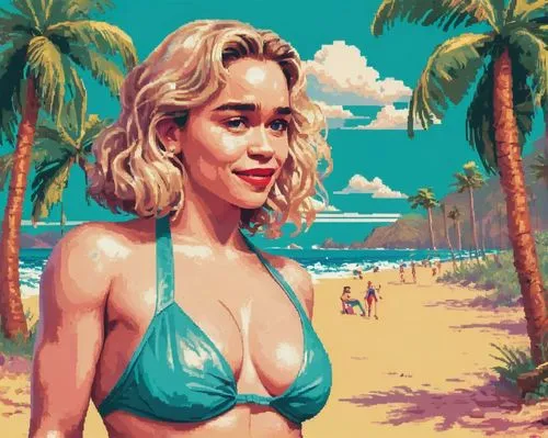 retro woman,beach background,retro girl,kohphangan,retro women,blonde woman,maspalomas,digital painting,80s,summer background,seminyak,retro background,retro,kuta,vintage art,beach scenery,modern pop art,bahama mom,vintage illustration,world digital painting,Unique,Pixel,Pixel 04