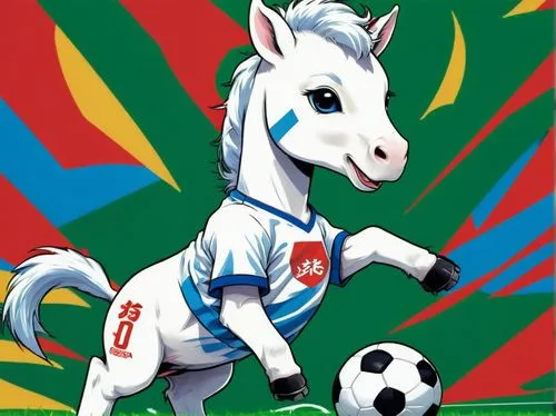 european football championship,play horse,futebol de salão,colorful horse,carnival horse,samba,horse,derby,painted horse,kyrgyzstan som,mascot,equines,world cup,uefa,footballer,wpap,women's football,sport,a white horse,copa,Illustration,Japanese style,Japanese Style 04