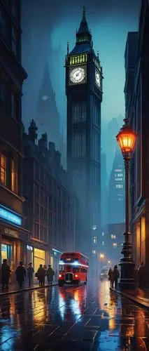 grimshaw,londen,londres,london,londono,cityscapes,world digital painting,piccadilly,city scape,ukrainy,picadilly,fleetstreet,windows wallpaper,night scene,city of london,knightsbridge,blue hour,cartoon video game background,evening atmosphere,inglaterra,Illustration,Paper based,Paper Based 29