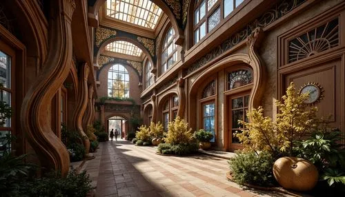 carreau,conservatory,atriums,winter garden,wintergarden,cochere,courtyards,glyptotek,orangery,woodway,hallway,dandelion hall,streamwood,breezeway,radiosity,philbrook,medinah,courtyard,arcaded,3d rendering