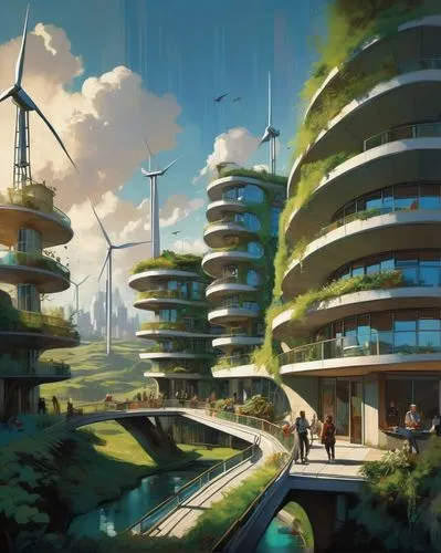 futuristic landscape,ecotopia,futuristic architecture,arcology,terraformed,jetsons,sedensky,cybertown,seasteading,fantasy city,urbanworld,industrial landscape,homeworld,homeworlds,cybercity,futuregen,citadels,skyways,futuristic,ringworld,Conceptual Art,Oil color,Oil Color 04