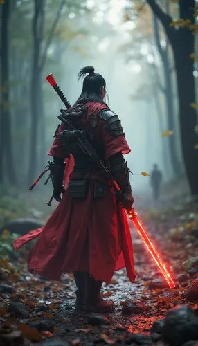 samurai fighter,red saber,darth maul,samurai,maul,ronin