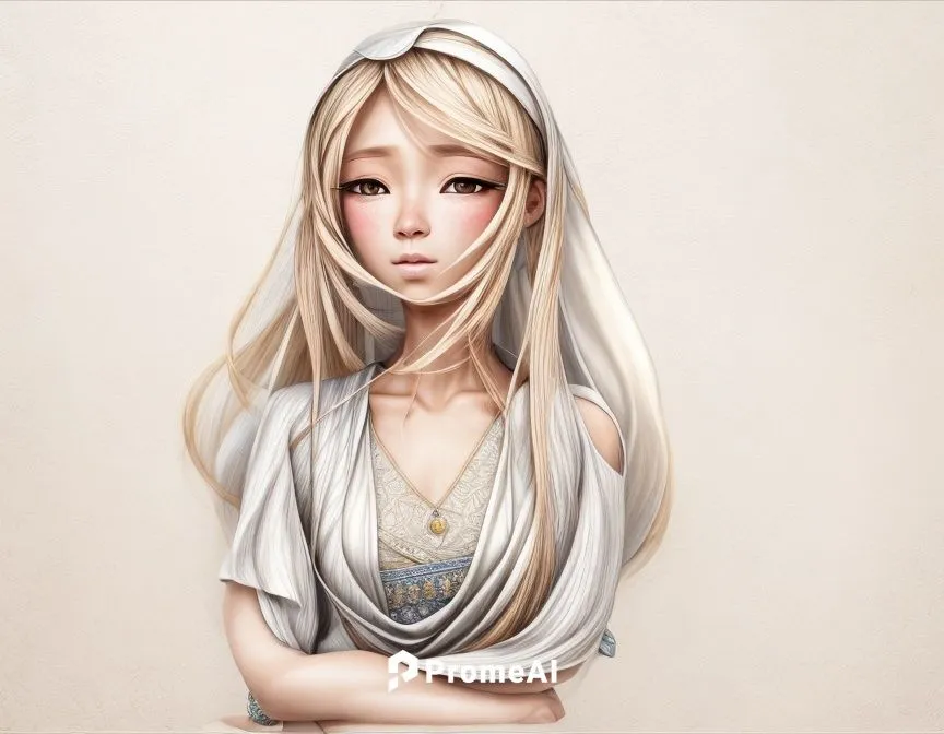 sheherazade,blond girl,lotus art drawing,white lady,fantasy portrait,blonde girl,oriental longhair,elven,portrait background,blonde woman,girl portrait,priestess,world digital painting,mystical portra