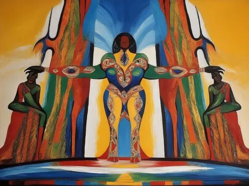 indigenous painting,umoja,indigenist,shamanic,african art,shamanism,eckankar,qabalah,afrofuturism,sacredness,el salvador dali,indigenous,kemet,sacred art,orishas,shamans,katsonga,navajo,assata,indigenous culture,Illustration,Realistic Fantasy,Realistic Fantasy 21