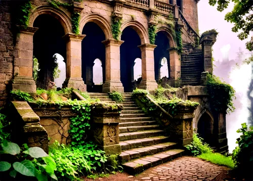 ruins,rievaulx,bussaco,kykuit,rivendell,cloisters,ruine,drachenfels,conques,buttresses,theed,lost place,kylemore abbey,ruin,mausoleum ruins,lostplace,tintern,raigad,chhatris,the ruins of the palace,Conceptual Art,Fantasy,Fantasy 31