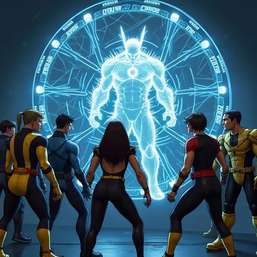 ultimates,legionnaires,inhumans,starfires,temporals,xmen,x men,cyberforce,wolverines,nextwave,metahumans,legion,thunderbolts,titans,tron,defiants,graviton,superhero background,elec,cyberrays