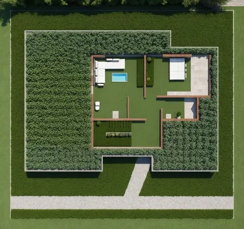 Landscape Design,a top view of a small green garden next to a swimming pool,garden elevation,floorplan home,floorplan,house floorplan,floor plan,floorplans,Photography,General,Realistic