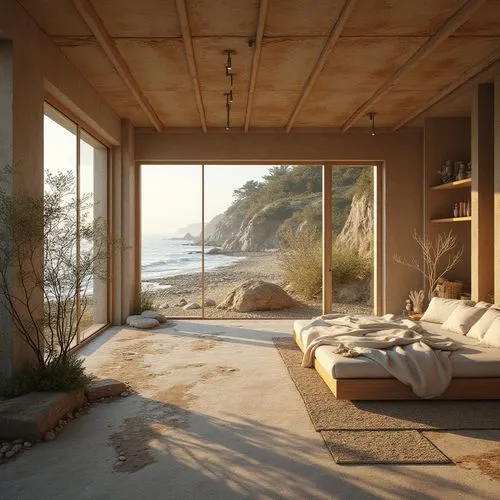 beach house,dunes house,wood and beach,sunroom,beachhouse,oceanfront,sleeping room,beachfront,summer house,beach hut,esalen,wooden sauna,hideaways,seclude,seaside view,amanresorts,daybed,bedrooms,electrohome,summer cottage,Photography,General,Realistic