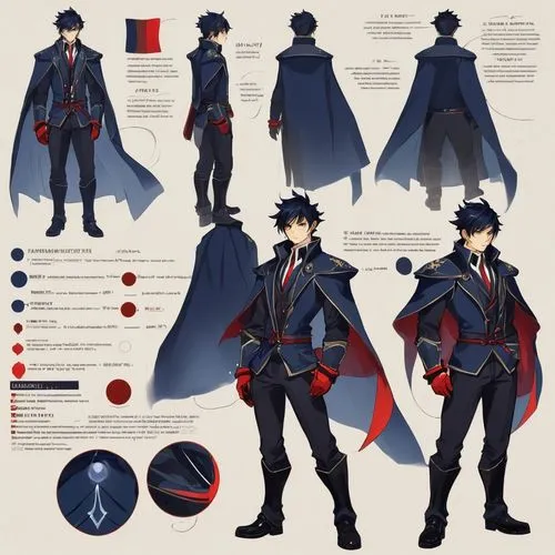 junpei,shinjiro,diarmuid,baskerville,riario,guren,Unique,Design,Character Design