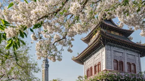 hanoi,chinese magnolia,chinese architecture,nanjing,asian architecture,drum tower,chinese temple,shanghai,summer palace,spring blossoms,sakura blossoms,sakura blossom,diaojiaolou,sakura tree,hall of s