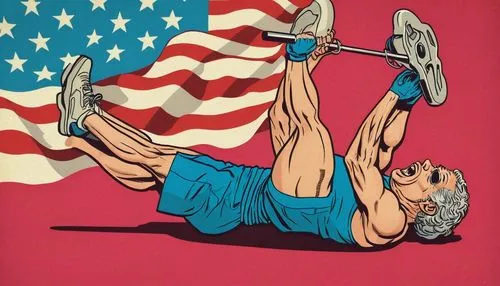 captain american,overhead press,george w bush,workout icons,muscle woman,weightlifter,wonderwoman,barbell,weightlifting,uncle sam,wonder woman,andy warhol,strength training,warhol,body-building,woman strong,strengthening,strongman,crossfit,american,Illustration,American Style,American Style 10