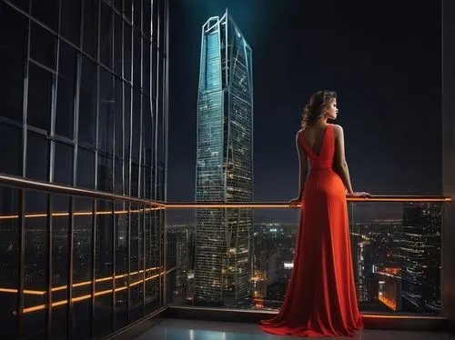 songdo,man in red dress,lady in red,girl in red dress,guangzhou,red gown,photo session at night,night view of red rose,chongqing,girl in a long dress,skyscapers,tallest hotel dubai,tribute in light,the skyscraper,above the city,shanghai,escala,chengli,shenzen,rotana,Conceptual Art,Oil color,Oil Color 11