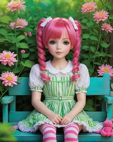 doll paola reina,female doll,doll kitchen,handmade doll,doll's facial features,dollhouse accessory,doll dress,artist doll,painter doll,vintage doll,rosa 'the fairy,japanese doll,girl doll,sewing pattern girls,redhead doll,designer dolls,fashion doll,pink green,girl in the garden,dress doll,Illustration,Abstract Fantasy,Abstract Fantasy 02