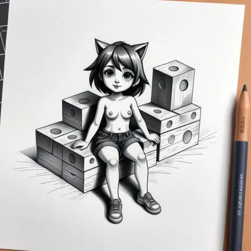 nepeta,erma,himawari,wayforward,game drawing,camera drawing