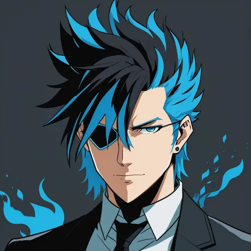 edit icon,steam icon,yukio,mean bluish,butler,sakana,phone icon,head icon,male character,asagiri,life stage icon,pompadour,toori,blue hair,vector art,portrait background,tumblr icon,custom portrait,bot icon,fairy tail,Illustration,Japanese style,Japanese Style 06