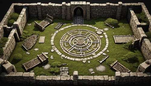 labyrinth,chambered cairn,mausoleum ruins,stone garden,stone circle,stone circles,ancient city,portcullis,ring of brodgar,maze,dungeon,the wolf pit,burial chamber,wishing well,peter-pavel's fortress,collected game assets,burial ground,catacombs,necropolis,dungeons,Conceptual Art,Daily,Daily 06