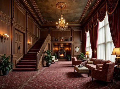 royal interior,ornate room,grand hotel europe,seelbach,claridge,driehaus,gleneagles hotel,nemacolin,hallway,rosecliff,grand hotel,hotel hall,luxury hotel,victorian room,entrance hall,foyer,broadmoor,anteroom,ballrooms,ballroom