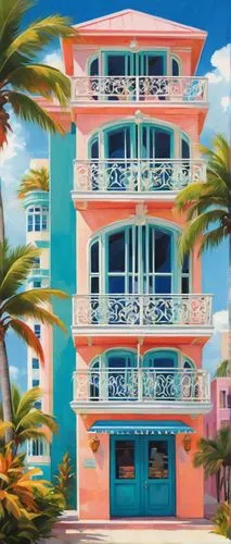 south beach,bahama,seaside resort,beach house,bahamonde,haulover,oranjestad,tropical house,beachhouse,palmbeach,transmarco,bahamas,miami,beach resort,hotel riviera,beachfront,florida home,colorful facade,riviera,anguilla,Conceptual Art,Oil color,Oil Color 03