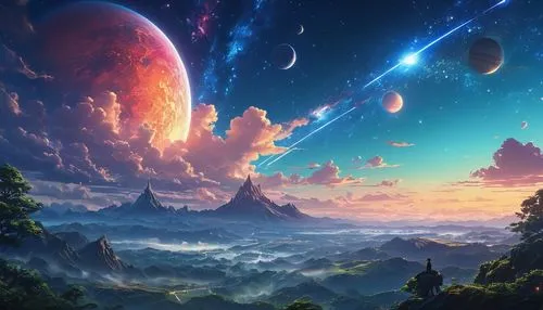 fantasy landscape,alien planet,alien world,fantasy picture,space art,dreamscape,futuristic landscape,planets,planetaria,univers,astronomy,dreamscapes,3d fantasy,planet alien sky,dream world,fantasy art,universe,planet,planetary,horizons,Photography,General,Fantasy