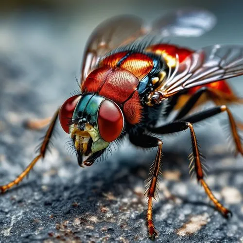 demonic red fly,drosophila,syrphid fly,drosophila melanogaster,blowflies,hover fly,artificial fly,housefly,dung fly,hornet hover fly,field wasp,cicada,horse flies,stable fly,hoverfly,red fly,membrane-