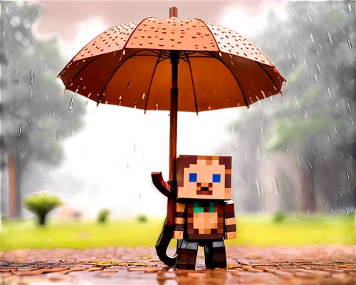 sackboy,summer umbrella,brolly,raindops,voxel,lego background,3d render,man with umbrella,villager,heavy rain,rainulf,voxels,rainy,rain,render,golden rain,rainn,ukrainy,umbrella,rainman,Unique,Pixel,Pixel 03