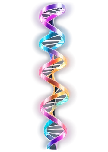 allele, DNA double helix, colorful, 3D structure, glowing effect, transparent background, solo, central composition, soft focus, shallow depth of field, vibrant colors, futuristic lighting.,dna helix,