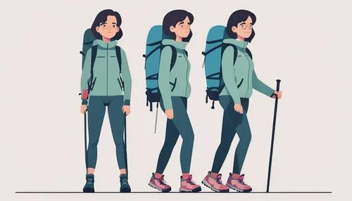 vector girl,girl in a long,fashion vector,tracksuit,cyan,mulan,crutches,hoodie,walking stick,school clothes,fashionable girl,standing walking,proportions,winter clothing,winter clothes,stilts,female runner,jacket,girl walking away,pedestrian