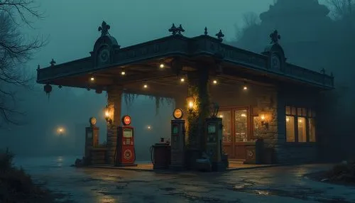 japanese shrine,shrine,night scene,victorian,eerie,at night,dark park,witch's house,gas station,shambhala,halloween scene,gazebo,nacht,illuminated lantern,shrines,sabarimala,a restaurant,winter house,evening atmosphere,before the dawn,Photography,General,Realistic