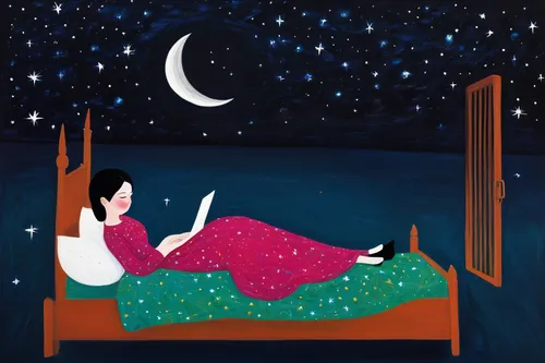 book illustration,the girl in nightie,stargazing,dreaming,moon night,night scene,carol colman,the moon and the stars,stars and moon,carol m highsmith,sci fiction illustration,good night,nocturnes,romantic night,night stars,a collection of short stories for children,long distance,girl in a long,dreams catcher,dream world,Art,Artistic Painting,Artistic Painting 26