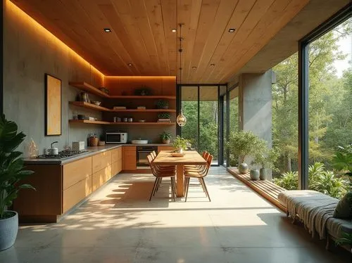 modern kitchen,modern kitchen interior,kitchen design,wood casework,breakfast room,kitchen interior,bohlin,timber house,interior modern design,forest house,mid century house,sunroom,wooden windows,hardwood,wood floor,home interior,big kitchen,kitchen,dunes house,beautiful home,Photography,General,Realistic