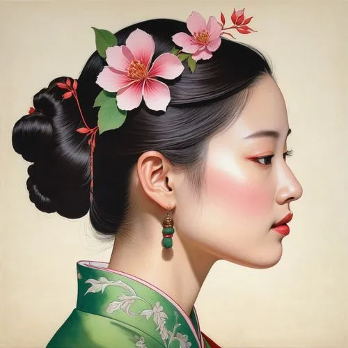 geiko,geisha girl,maiko,geisha,oriental girl,gisaeng,Illustration,Japanese style,Japanese Style 21