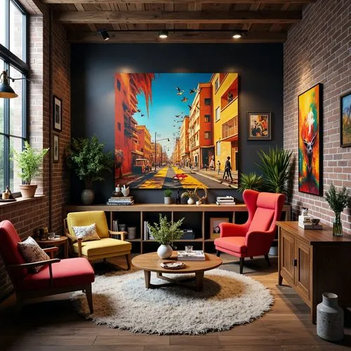 apartment lounge,modern decor,contemporary decor,interior decor,loft,living room,lofts,interior design,livingroom,interior decoration,wall decor,wall decoration,wall art,shared apartment,decor,an apartment,sitting room,gansevoort,great room,apartment