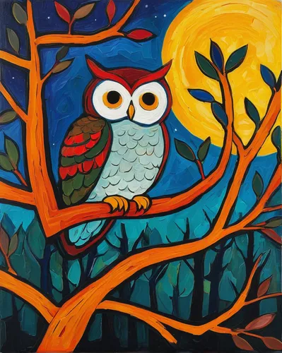 Draw a cute owl sleeping on a branch in a moonlit forest.,owl art,owl nature,owlet,bird painting,owl,couple boy and girl owl,sparrow owl,tawny frogmouth owl,owl background,halloween owls,bart owl,owle