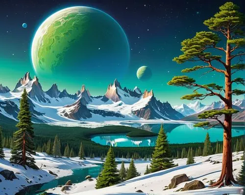 ice planet,alien planet,fantasy landscape,landscape background,lunar landscape,terraformed,futuristic landscape,alien world,snowy mountains,mountainous landscape,nature background,fantasy picture,earth rise,snow landscape,mountain landscape,cartoon video game background,gliese,mountain scene,space art,planet eart,Conceptual Art,Sci-Fi,Sci-Fi 20