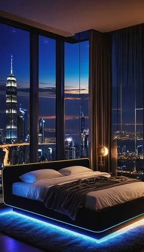 sleeping room,sky apartment,great room,nightstands,luxury hotel,chambre,Photography,General,Realistic