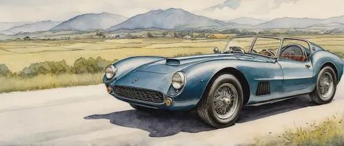 triumph tr2,bugatti type 57s atalante number 57502,bugatti type 55,bugatti type 51,daimler sp250,bugatti type 57,bmw 328,jaguar c-type,morgan electric car,triumph tr3,austin-healey 100,bmw 327,lotus seven,morgan aero 8,maserati 200s,austin-healey 3000,mg t-type,triumph tr250,alfa romeo p2,bugatti type 35,Illustration,Paper based,Paper Based 29