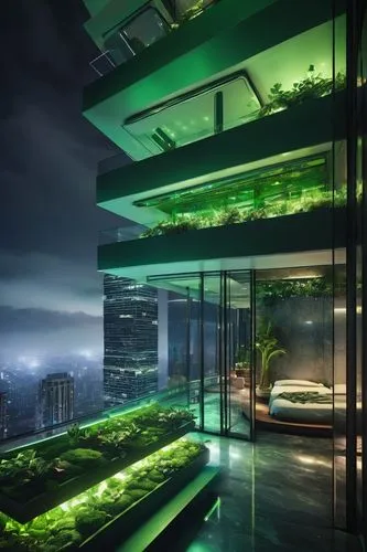 penthouses,sky apartment,glass wall,green living,futuristic architecture,green waterfall,skyloft,greenglass,futuristic landscape,damac,glass facades,glass roof,glass building,roof landscape,balcony garden,luxury property,glass facade,roof garden,glass blocks,sathorn,Conceptual Art,Graffiti Art,Graffiti Art 01