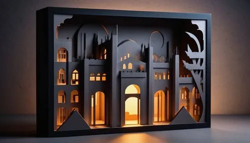 shadowbox,dolls houses,paper art,the laser cuts,facade lantern,decorative frame,miniature house,illuminated lantern,house silhouette,3d fantasy,art deco frame,orchestrion,dollhouses,art nouveau frame,3d model,wooden windows,chocolate window des,miniaturist,castle windows,mihrab,Unique,Paper Cuts,Paper Cuts 10