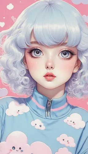 soft pastel,cotton candy,bubble gum,pastels,fluffy diary,eglantine,pastel colors,candytuft,pastel,lychee,soft robot,puffy hearts,marshmallow,doll's facial features,painter doll,milky,rose quartz,baby pink,porcelain dolls,bichon,Illustration,Retro,Retro 07