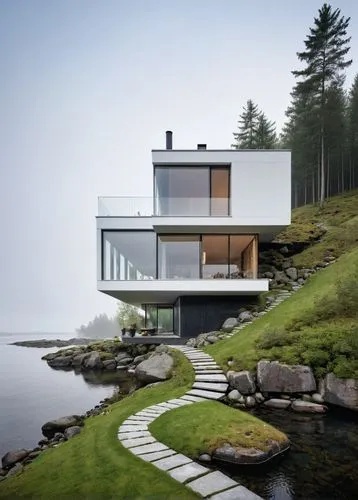 house by the water,house with lake,cubic house,modern house,modern architecture,dunes house,Photography,General,Natural