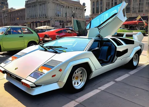 countach,lamborghini countach,lamborghini diablo,gull wing doors,delorean dmc-12,lamborghini reventón,lamborghini murcielago,alpine a310,lamborghini estoque,lamborghini murciélago,lamborgini,supercar car,american sportscar,kit car,lamborghini jalpa,lamborghini,super car,sportscar,super cars,sport car,Illustration,Retro,Retro 02