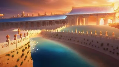 forbidden palace,hall of supreme harmony,ancient city,golden temple,white temple,water palace,summer palace,ramadan background,asian architecture,world digital painting,the ancient world,city palace,e