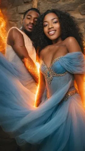 celestina,fire background,princedoms,obatala,pre-wedding photo shoot,kizomba