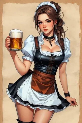 oktoberfest background,barmaid,oktoberfest,bavarian,oktoberfest celebrations,bavarian swabia,paulaner hefeweizen,waitress,beer stein,country dress,maid,bartender,beer,beer pitcher,bavaria,draft beer,apfelwein,i love beer,glasses of beer,wheat beer,Illustration,Paper based,Paper Based 07