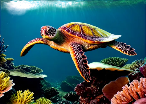 green sea turtle,sea turtle,loggerhead sea turtle,loggerhead turtle,green turtle,hawksbill sea turtle,sea animals,sea life underwater,macrochelys,marine life,olive ridley sea turtle,underwater world,aquatic animals,marine animal,underwater background,water turtle,turtle,great barrier reef,underwater landscape,sealife,Conceptual Art,Fantasy,Fantasy 16