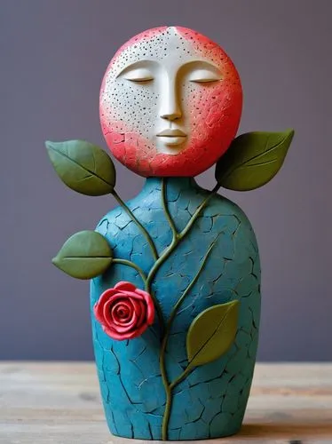 quince decorative,decorative figure,terracotta flower pot,rose-hip,jizo,rose sleeping apple,flower vase,wooden figure,wooden flower pot,rose bud,woman sculpture,porcelain rose,roses-fruit,clay doll,rosehip,decorative art,rose apple,rose hips,wooden doll,ripe rose hips,Illustration,Abstract Fantasy,Abstract Fantasy 22